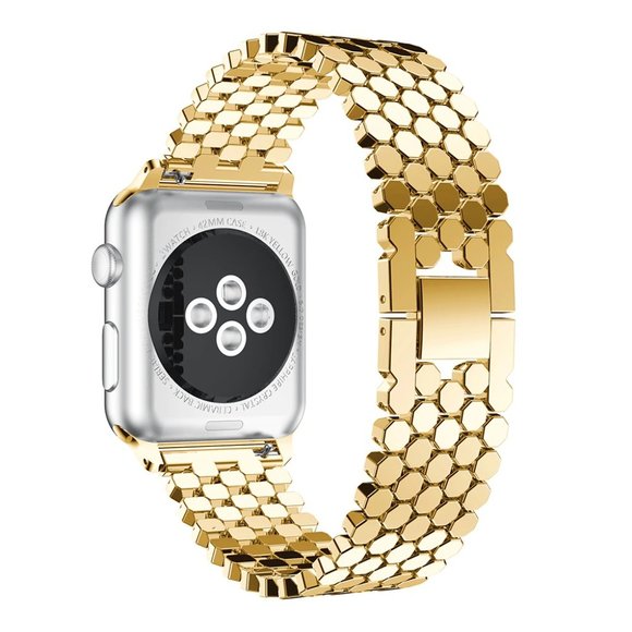 NEW Gold Adjustable Stainless Steel Strap band For Apple Watch - Picture 3 of 5